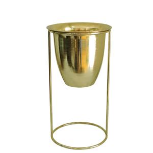 High Quality Handmade Indoor Planters Flower Pots Wood Planter <b>Stand</b> Set 2 Iron Metal Brown Color Premium Wood Planter Pots - Product Image 4