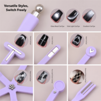 Outil de manucure magnétique professionnel 9-en-1 pour effet œil de chat, outils de conception d'ongles magnétiques puissants pour salon et DIY à domicile