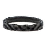 Bracelet extensible en maille de ressort en acier inoxydable, plaqué argent, noir, or, unisexe, simple, pour couple, bijoux de mode en gros