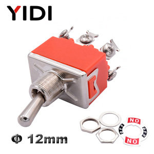 <span class=keywords><strong>Interrupteur</strong></span> à <span class=keywords><strong>bascule</strong></span> en métal de commande d'urgence E-TEN 15A 250V marche-arrêt 2 3 4 6 broches borne à vis de verrouillage SPDT DPDT <span class=keywords><strong>interrupteur</strong></span> à tête mobile - Product Image 5