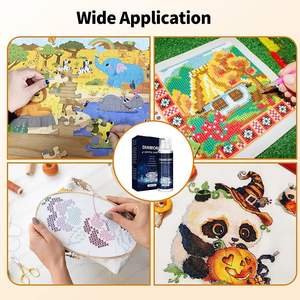 Kit de Pincel y Gel Sellador para Pintura de Diamantes Ecológico OSBORN - Tema Navideño, Suministros para Manualidades para Adultos - Product Image 3