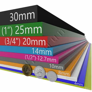 Custom Thickness Anti-UV 6mm 8mm 12.7mm 15mm 25.4mm 19mm Thick Layers Colorcore Dual Color HDPE Plastic Sheet