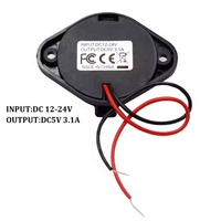 Adaptateur de prise de chargeur de voiture USB pour bateau 12V 24V 3.1A chargeur USB de bus à double port avec anneaux de lumière LED