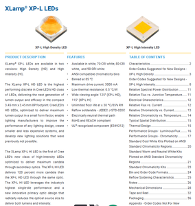 Vente chaude : Puce LED haute puissance CREE XLamps XPLAWT XPLAWT-00-0000-000HV40Z5 Blanc Naturel 4000K 3.45mm 3W 80CRI 145lm/W - Product Image 2
