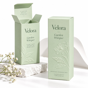 Tube en papier cosmétique écologique personnalisé avec impression couleur intégrale et motif floral - Product Image 1