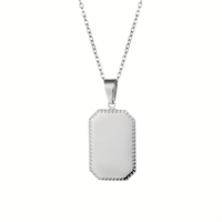 Collier Cœur à Bordure Festonnée Personnalisé en Acier Inoxydable 316L Plaqué Or PVD 18K, Gravé au Laser, Étanche, Inoxydable, Bijoux Vides pour Femme