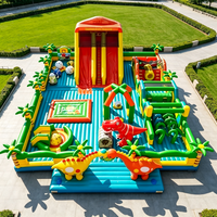 Château Gonflable Commercial PVC avec Toboggan et Trampoline pour Location Événementielle - Offre Spéciale