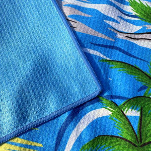 Sublimation de luxe Extra Large Recyclé Sans Sable Rpet Microfibre Gaufre Plage Towe Avec Logo Impression Personnalisée - Product Image 4