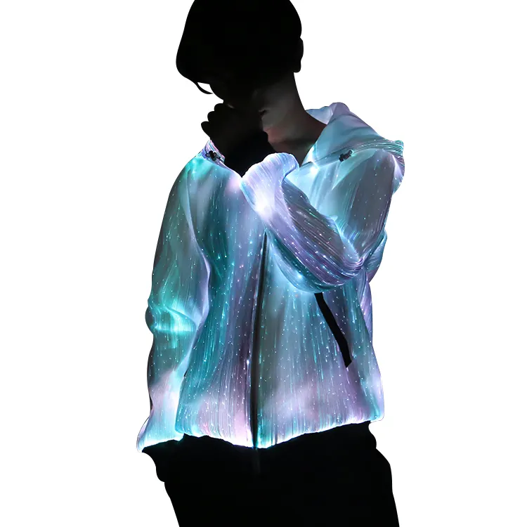 DJ Dance Show club nocturno disfraces luminosos luz led chaqueta intermitente