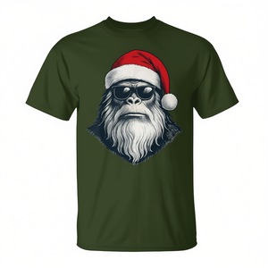 Bigfoot Face Lunettes de soleil Père Noël Noël Xmas Sasquatch T-shirt - Product Image 2