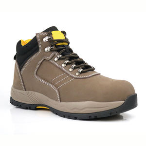 OEM S3 Nuevos zapatos de seguridad con punta de acero para hombres de cuero en línea Botas de trabajo para hombres Botas DE SEGURIDAD marrones para la construcción Calzado de seguridad - Product Image 1