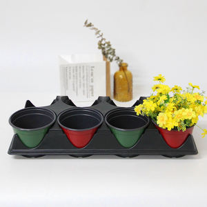 Fournitures de jardinage 8 Pack Pot <span class=keywords><strong>Navette</strong></span> Plateaux pour 125mm Pots de Pépinière - Product Image 2