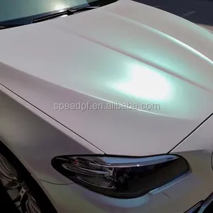 Film adhésif pour voiture, vinyle nacré changeant <span class=keywords><strong>de</strong></span> couleur, blanc aurora mat, effet brillant, avec technologie Air Release - Product Image 1