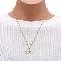 Haïti Caraïbes Mer Carte Nationale Drapeaux Étanche En Acier Inoxydable Bijoux De Mode Collier Pendentif En Gros pour Femmes Hommes