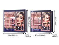 Shimmer Matte Glitter Eyeshadow Highlighter Blush Pressed Powder Contouring Lip&face Eyebrow 8-in-1 Set Rias Profesional