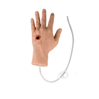 Simulador de heridas de bala de silicona, modelo anatómico con función de sangrado, 12cm*6.5cm*25cm, 1 mano + 3 compresas, TCCC/EMT/PHEC, uso médico