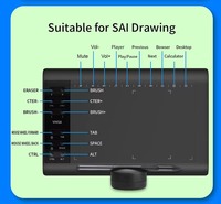 Tablette graphique Vinsa 1060 Plus 10'' * 6'' la plus vendue pour ordinateur, pour les designers