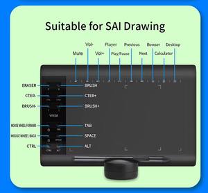 Tableta Gráfica de Dibujo Vinsa 1060 Plus de 10'' * 6'' Más Vendida para Computadora, para Diseñadores - Product Image 3