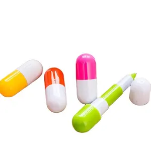 Funny Colored Pill Shaped Capsule Pen Pharmaceutical Custom logo Promotional Pens cheaper ball pens For School Writing