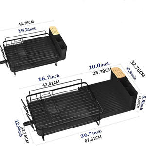 Égouttoir à vaisselle extensible pour évier, organisateur de cuisine et accessoires ménagers - Product Image 2
