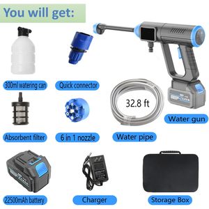 OEM 96VH Lithium Battery High Pressure Car Washer Gun Cordless Electric Cleaning Machine Washer Spray Gun Brushless Led Screen - Product Image 2