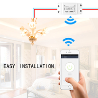 Interrupteur intelligent Wifi MS-101 compatible avec Alexa/Google Home 10a 2.4GH