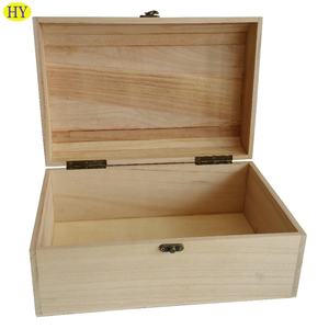 Personnalisé En Bois grande boîte de rangement Coffre Au Trésor fabriqué en Chine grande boîte en bois non finie - Product Image 4