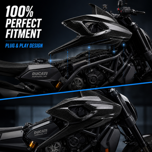 AISKA Protector Trasero de Fibra de Carbono 100% Pre-preg Autoclave para Motocicleta con Soporte para Matrícula para Ducati <span class=keywords><strong>XDiavel</strong></span> V4 2025 2026 - Product Image 3