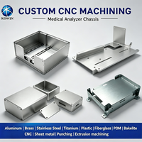 Plaque de base renforcée en alliage d'aluminium 6063 7075 usinée CNC pour châssis d'analyseur médical, pièces d'instruments de diagnostic hospitalier (OEM)