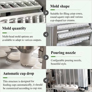 Yogurt Milk Big Cup/Bottle/Can/Tray <span class=keywords><strong>Discal</strong></span> Capping Rotary Solid Gelato Fill Seal Machine Filler and Sealer - Product Image 3