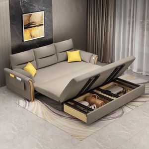 Sofá cama plegable para dormir <span class=keywords><strong>de</strong></span> 3 plazas, sofá cama con almacenamiento para sala <span class=keywords><strong>de</strong></span> estar - Product Image 4