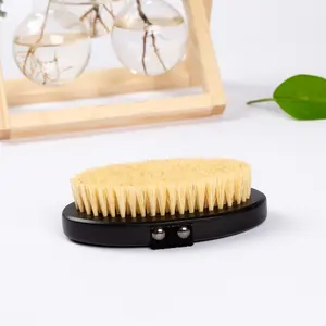 Wholesale OEM Logo 100% Natural Sisal Bristle Brush Bamboo Wooden Handle Shower Dry Body Skin Bath Brush