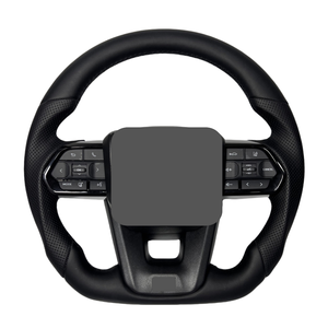 <span class=keywords><strong>Volant</strong></span> noir à boutons pour Toyota Land Cruiser LC79 LC76 LC70 LC300 2008-2021, style GR, entièrement en cuir - Product Image 1