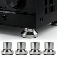 Pieds d'isolation audio HiFi réglables en acier inoxydable, amortisseurs de chocs pour amplificateur et support de câble d'alimentation