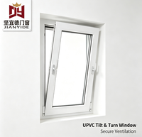 Ventana Abatible de PVC con Certificación CE, Moderna y de Ahorro Energético, con Doble Acristalamiento Low-E para Baño y Cocina