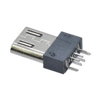 Connecteur mâle Micro USB 2.0 Type B BTRE TC-0271 à 5 broches, vertical, mini prise V8, câble de charge et de données à ressort 2A/5A 1.0mm