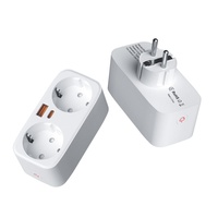 YDD Alexa Google Home Tuya WiFi 2.4GHz 16A 3520W GaN Charge rapide USB Type C Double prise EU Prise intelligente