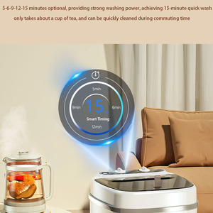 Mini lave-linge portable semi-automatique tout-en-un avec panier de vidange en acier pour les appareils électroménagers, les hôtels - Product Image 5