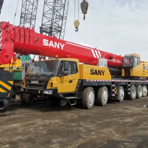 इस्तेमाल किया ट्रक क्रेन sany stc1000 100 टन मोबाइल क्रेन हाइड्रोलिक बूम एआरएम 4x4 ट्रक घुड़सवार क्रेन STC55 STC250 STC750 STC800