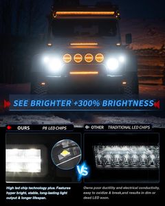 Nouvelle barre lumineuse LED ECE haute puissance modèle D-Max pour <span class=keywords><strong>Ford</strong></span>, Jeep, UTV, Pick-up 4x4, blanc ambre, position DRL, sans éblouissement - Product Image 2