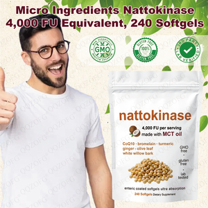 Cápsulas de Nattokinasa OEM en Oferta, Suplemento Cardiovascular con CoQ10 para el Bienestar Circulatorio, Suplemento de Nattokinasa 240 piezas - Product Image 4