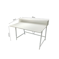 Bureau d'ordinateur blanc pour étudiants avec rangement, bureau d'écriture pour la maison, bureau moderne, table ergonomique pour PC