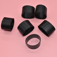 Attache-câble élastique en silicone noir de 15/20 mm de large, résistant à la température, écologique, anti-déchirure, manchon de protection