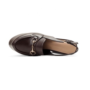 Décolleté Slingback da <span class=keywords><strong>Donna</strong></span> Personalizzabili con Plateau e <span class=keywords><strong>Tacco</strong></span> Largo a Blocco Stile Mocassino con Dettaglio Morsetto 13,5 cm - Product Image 3