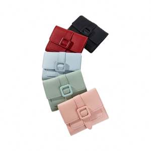 Nouveau portefeuille en cuir PU pour homme de style rétro, couleur unie, portable, avec plusieurs emplacements pour cartes, porte-monnaie avec fermeture ouverte, longueur courte - Product Image 4