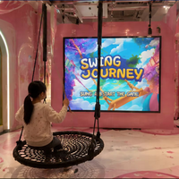 Balançoire interactive intelligente commerciale avec effets de projection, images HD pour centre de jeux intérieur, centres commerciaux, parc d'attractions