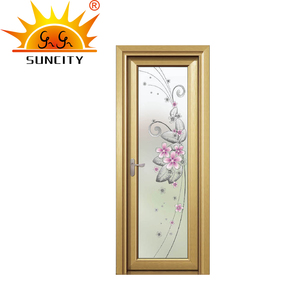 <span class=keywords><strong>Porte</strong></span> coulissante blanche imperméable en aluminium et en aluminium <span class=keywords><strong>de</strong></span> pivot avec le verre utilisé pour la salle <span class=keywords><strong>de</strong></span> bains - Product Image 2