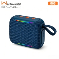 Qualité fiable, mini haut-parleur GO5 avec fente pour carte TF, son stéréo, BT 5.4, portable sans fil avec cordon pour les voyages, un incontournable