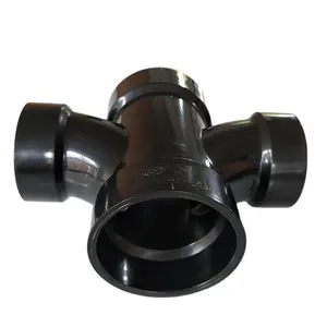 DBR2817 Series China Made ABS/ PVC /Pex Pipe Fitting ABS- DWV Reducing Double Sanitary Tee