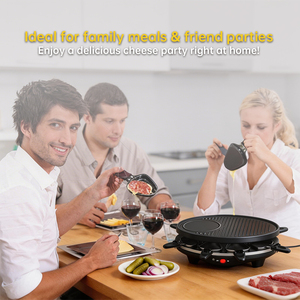Grill électrique <span class=keywords><strong>raclette</strong></span> portable sans fumée avec contrôle de température réglable et revêtement antiadhésif pour usage domestique et hôtelier - Product Image 2